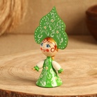 Сувенир "Кукла в зелёном платье", дерево, микс - фото 9662344