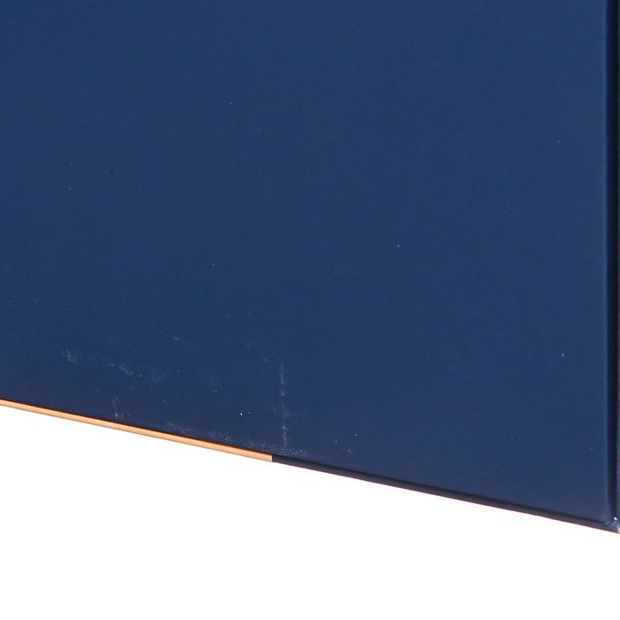УЦЕНКА Органайзер на кольцах А5, с клапаном, 80 листов, линейка, кожзам, с ручкой, в подарочной коробке, синий - Фото 1