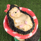 Садовая фигура "Ежиха с ежонком на мухоморе" 30х20х20см - фото 24430591