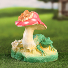 Садовая фигура "Лягушка на грибе" 21х18х20см - фото 300066927
