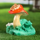 Садовая фигура "Лягушка на грибе" 21х18х20см - Фото 5