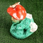 Садовая фигура "Лягушка на грибе" 21х18х20см - Фото 6