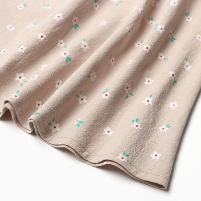 Платье для девочки KAFTAN: Summer cotton с воротником, бежевое, рост 110-116 см