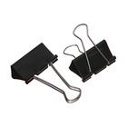 Набор зажимов для бумаг черных 41 мм 24 штук, в пластиковой тубе - Фото 5