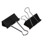 Набор зажимов для бумаг черных 51 мм 12 штук, в пластиковой тубе - Фото 4