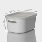 Контейнер для хранения с крышкой LaDо́m «Лёгкость», 17,8×12,7×8,4 см, цвет белый - Фото 3