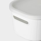 Контейнер для хранения с крышкой LaDо́m «Лёгкость», 17,8×12,7×8,4 см, цвет белый - Фото 4