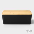 Контейнер для хранения с крышкой LaDо́m «Лаконичность», 29.5×20.3×10.5 см, цвет тёмно - серый - Фото 2