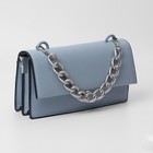 Цепочка для сумки, с карабинами, металлическая, ребристая, 27 × 20 мм, 30 см, цвет серебряный - Фото 3