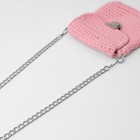 Цепочка для сумки, с карабинами, металлическая, плоская, 18×13 мм, 120 см, цвет серебряный - Фото 3