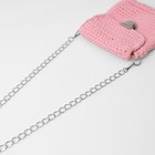 Цепочка для сумки, с карабинами, металлическая, 19×15 мм, 120 см, цвет серебряный - Фото 3