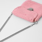 Цепочка для сумки, с карабинами, металлическая, плоская, плотное плетение, 15 × 10 мм, 60 см, цвет серебряный - Фото 3