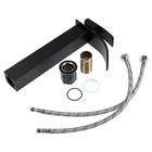 Смеситель для раковины ZEIN Z3771, однорычажный, высота излива 23 см, черный - Фото 9