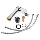 Смеситель для раковины ZEIN Z3778, однорычажный, высота излива 15 см, хром - Фото 9