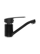Смеситель для кухни ZEIN Z3823, однорычажный, длина излива 15 см, картридж 35 мм, черный - Фото 7