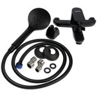 Смеситель для ванны ZEIN Z3852, однорычажный, душевой набор, лейка 5 режимов, черный - Фото 11