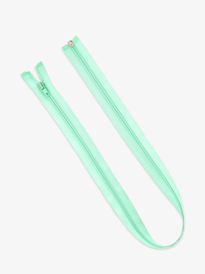 Молния «Спираль», №5, разъёмная, замок автомат, 70 см, светло-зелёная