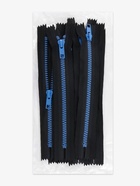 Молния «Трактор», №5, неразъёмная, замок автомат, 18 см, цвет чёрный/синий (10 шт) - фото 809375664