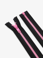 Молния «Трактор», №5, разъёмная, замок автомат, 50 см, чёрная, розовая - Фото 3