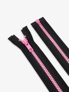 Молния «Трактор», №5, разъёмная, замок автомат, 60 см, чёрная, розовая - Фото 3