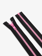 Молния «Трактор», №5, разъёмная, замок автомат, 80 см, чёрная, розовая - Фото 3