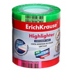 Клейкая лента ErichKrause Highlighter, прозрачная, цветная, 18ммх20м, микс - Фото 2