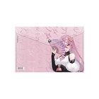 Папка-конверт на кнопке А4, 160 мкм, ErichKrause "Manga Girls", полупрозрачная, глянцевая, микс 10352375 - фото 5098354