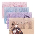 Папка-конверт на кнопке А4, 160 мкм, ErichKrause "Manga Girls", полупрозрачная, глянцевая, микс - фото 321597411