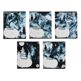 Тетрадь 18 листов в клетку ErichKrause Timber Wolf, обложка мелованный картон, блок офсет, 5В, микс