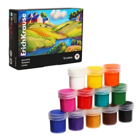 Гуашь 12 цветов × 20 мл, ErichKrause Art Spirit, в картонной коробке