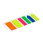 Закладки с клеевым краем пластиковые 12х45 мм, ErichKrause "Neon", 20x45 мм, 150 листов 5 цветов - Фото 2