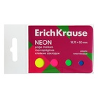 Закладки с клеевым краем пластиковые, 18x50 мм, ErichKrause "Neon", 100 листов, 4 цвета, в картонной книжке - Фото 2