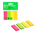 Закладки с клеевым краем бумажные 20x50 мм, ErichKrause "Neon", 200 листов, 4 цвета - Фото 1