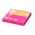 Блок с липким краем бумажный 75х75 мм, ErichKrause "Neon", 100 листов, розовый - фото 321720910
