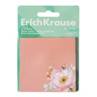 Блок с липким краем бумажный 75х75 мм, ErichKrause "Pastel Bloom", 50 листов, розовый - фото 26039671