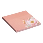 Блок с липким краем бумажный 75х75 мм, ErichKrause "Pastel Bloom", 50 листов, розовый - фото 9819934