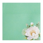 Блок с липким краем бумажный 75х75 мм, ErichKrause "Pastel Bloom", 50 листов, бирюзовый - Фото 2