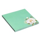 Блок с липким краем бумажный 75х75 мм, ErichKrause "Pastel Bloom", 50 листов, бирюзовый - Фото 3