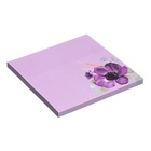 Блок с липким краем бумажный 75х75 мм, ErichKrause, "Pastel Bloom", 50 листов, фиолетовый - фото 9819938