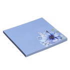 Блок с липким краем бумажный 75х75 мм, ErichKrause "Pastel Bloom", 50 листов, синий - фото 9819940