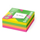Блок с липким краем бумажный 75х75 мм, ErichKrause "Neon", 400 листов, 4 цвета - фото 321720913
