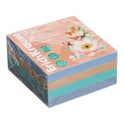 Блок с липким краем бумажный 75×75 мм, ErichKrause «Pastel Bloom», 400 листов, 4 цвета - Фото 3