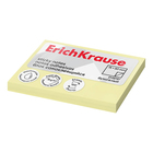 Блок с липким краем бумажный 75х50 мм, ErichKrause 100 листов, желтый - фото 321507400