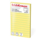 Блок с липким краем бумажный 75х125 мм ErichKrause, 100 листов желтый - фото 321720917