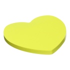 Блок с липким краем бумажный 70x70мм, ErichKrause "Heart Neon", 50 листов, желтый - Фото 3