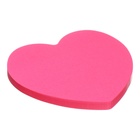 Блок с липким краем бумажный 70x70мм, ErichKrause "Heart Neon", 50 листов, розовый - Фото 3