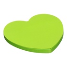 Блок с липким краем бумажный 70x70мм, ErichKrause "Heart Neon", 50 листов, зеленый - Фото 3