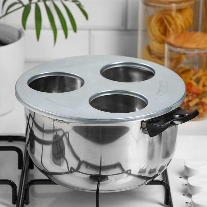 Стерилизатор для стеклянных банок ЭНТЕН, трёхместный, отверстие d=82 мм - Фото 1