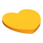 Блок с липким краем бумажный 70x70мм, ErichKrause "Heart Neon", 50 листов, оранжевый - фото 321554125