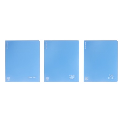 Тетрадь 48 листов в клетку ErichKrause CoverProBook Symbol, с пластиковой обложкой, голубой,